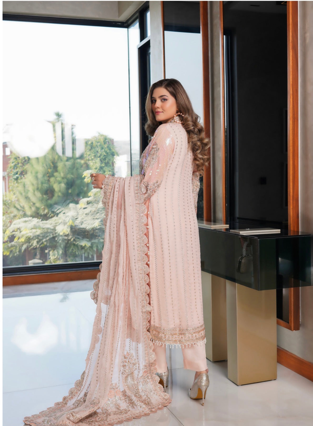 SITARA | 3 piece heavy Embroidered Chiffon Suit