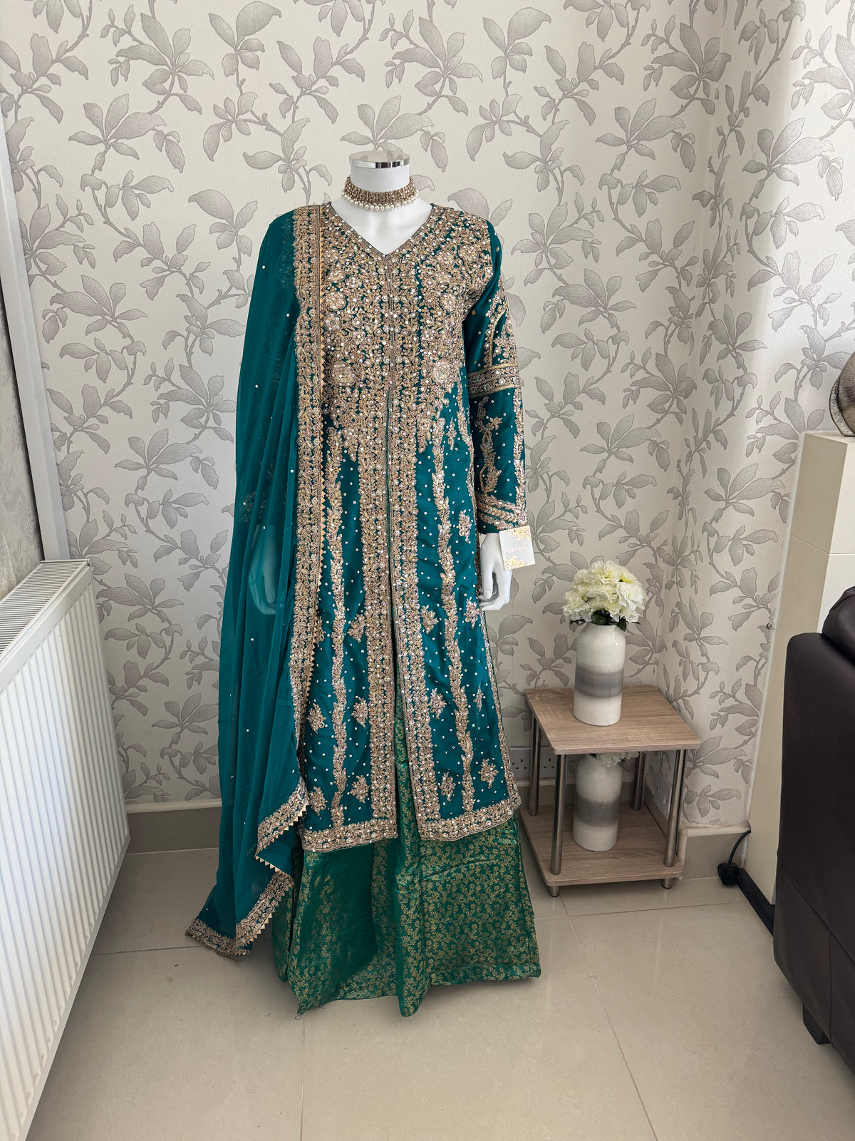 AFREEN | 3 piece Heavy Embroidered Chiffon wedding Suit