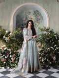 FALAAK | 3 piece Pakistani Chiffon Stitched Maxi Dress Heavy Embroidered Wedding & Formal Wear