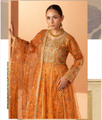 BARAT COLLECTION | 3 piece Embroidered Net Anarkali suit