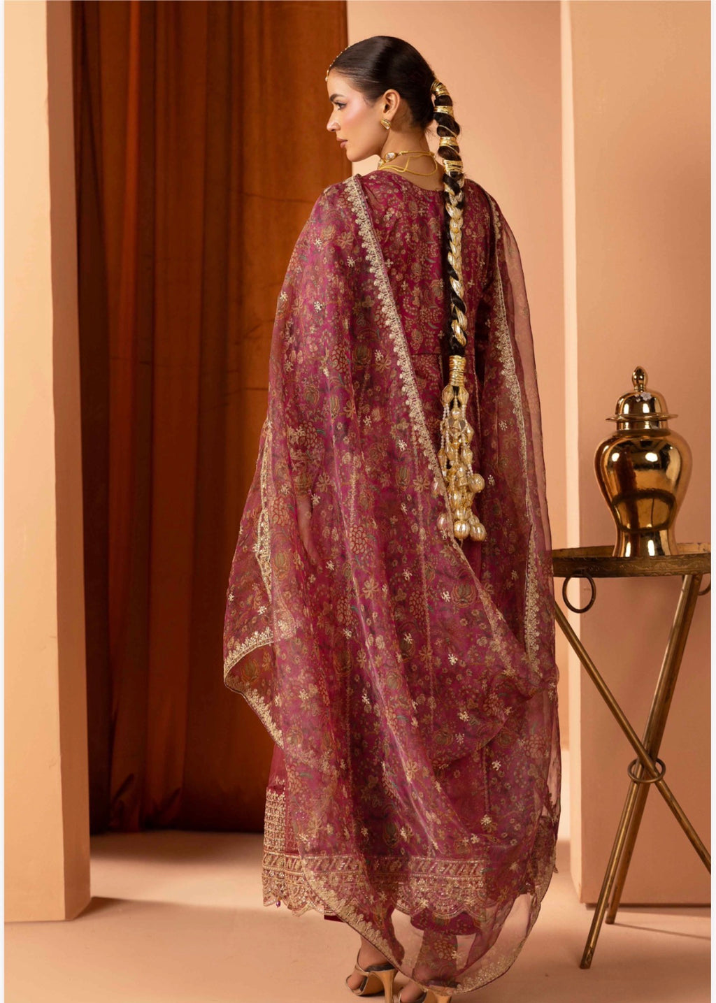 BARAT COLLECTION | 3 piece Embroidered Net Anarkali suit