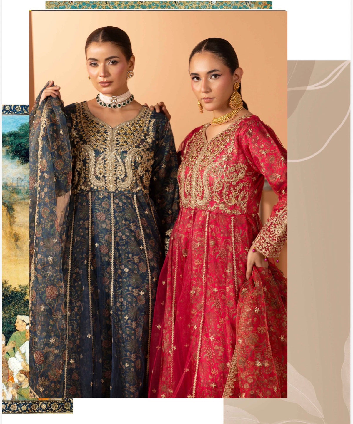 BARAT COLLECTION | 3 piece Embroidered Net Anarkali suit