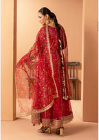 BARAT COLLECTION | 3 piece Embroidered Net Anarkali suit