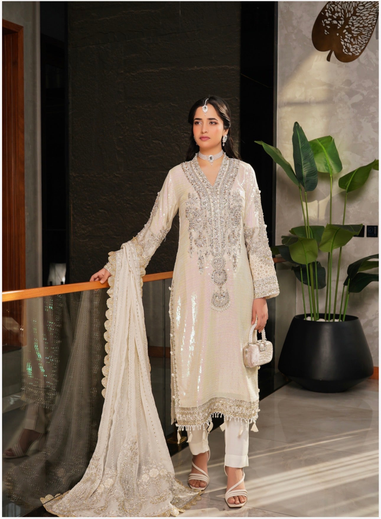 SITARA | 3 piece heavy Embroidered Chiffon Suit