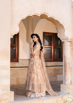 GUL-NOOR | 3-Piece Pakistani Embroidered Maxi Dress – Luxury Wedding Wear