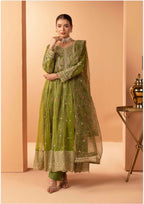 BARAT COLLECTION | 3 piece Embroidered Net Anarkali suit