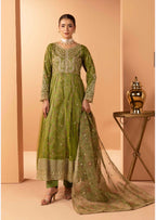 BARAT COLLECTION | 3 piece Embroidered Net Anarkali suit