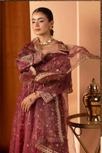BARAT COLLECTION | 3 piece Embroidered Net Anarkali suit