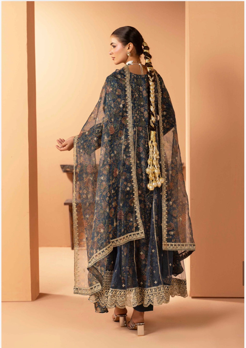 BARAT COLLECTION | 3 piece Embroidered Net Anarkali suit