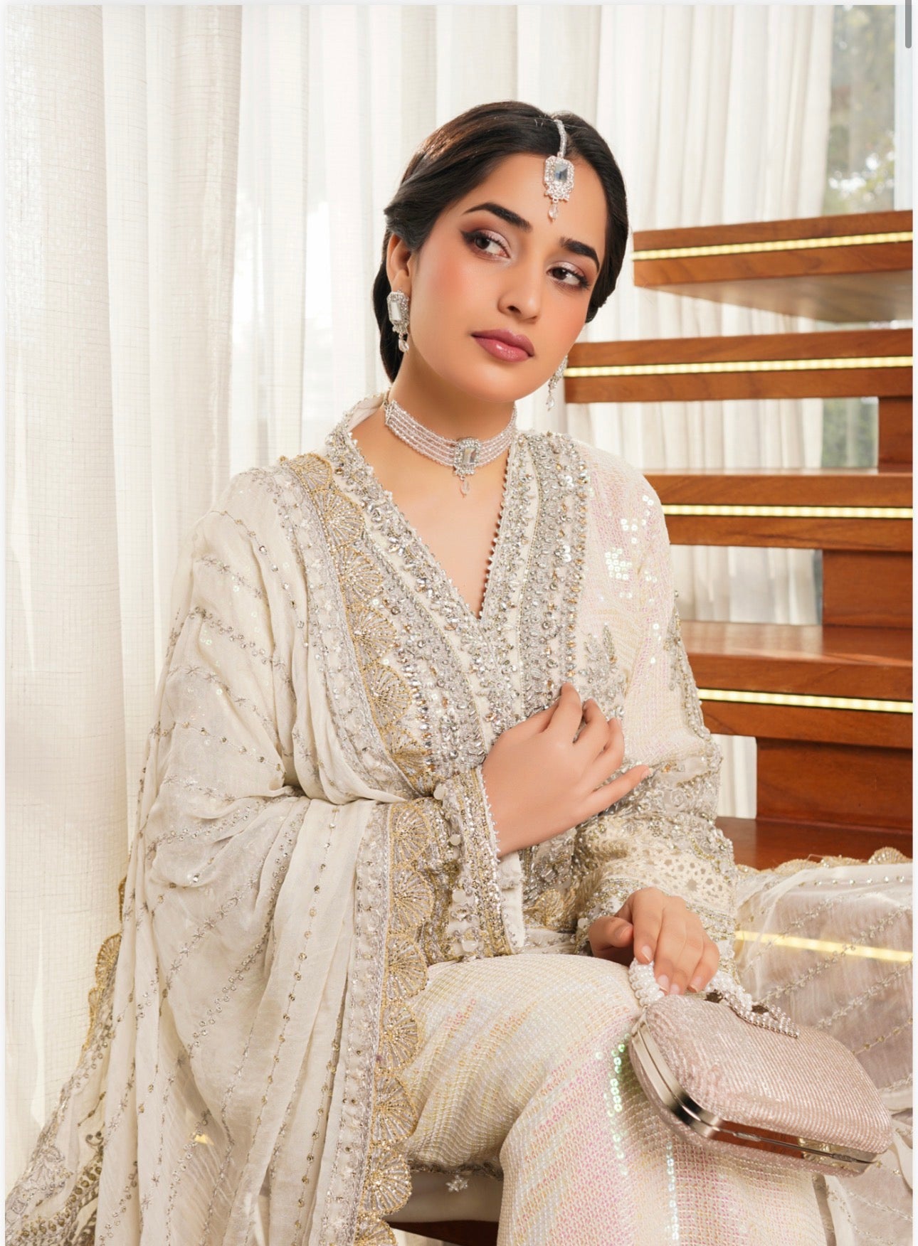 SITARA | 3 piece heavy Embroidered Chiffon Suit