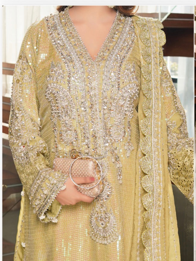 SITARA | 3 piece heavy Embroidered Chiffon Suit
