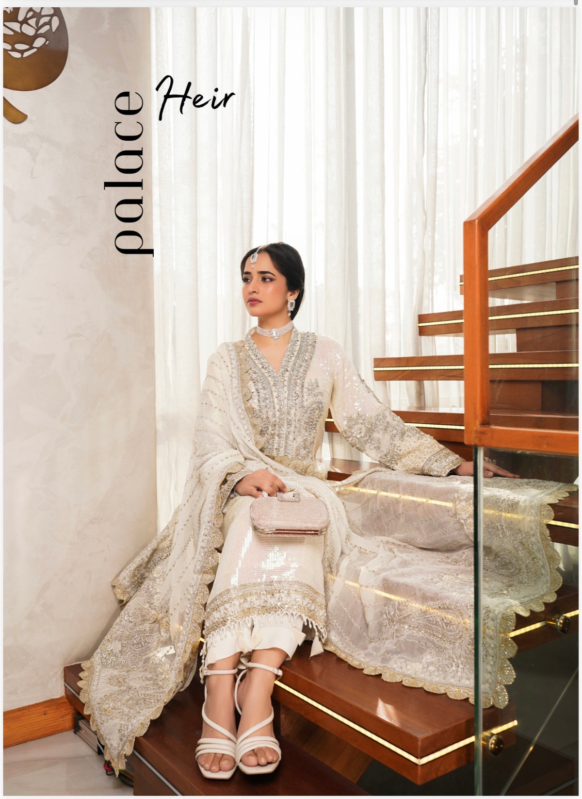 SITARA | 3 piece heavy Embroidered Chiffon Suit