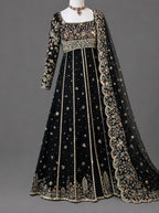 FIZZA | 3 piece Luxury Embroidered Silk maxi wedding dress