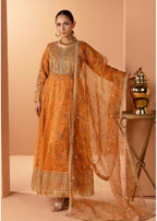 BARAT COLLECTION | 3 piece Embroidered Net Anarkali suit