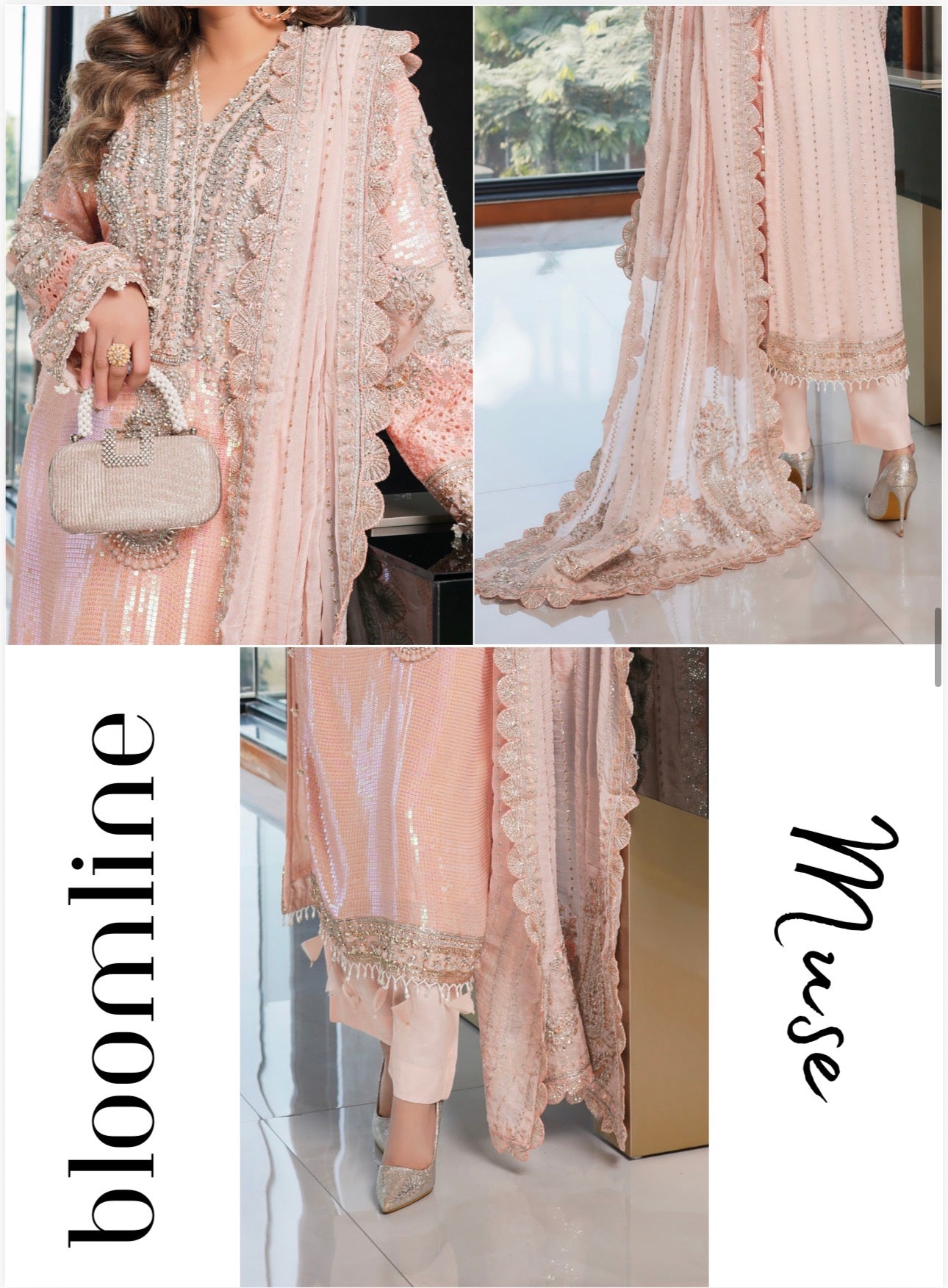 SITARA | 3 piece heavy Embroidered Chiffon Suit