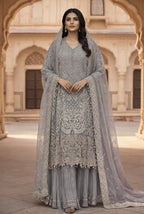 GHAZAL | 3 piece heavy Embroidered soft organza wedding suit