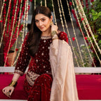LUHH | 3 piece Embroidered VELVET wedding/wear suit