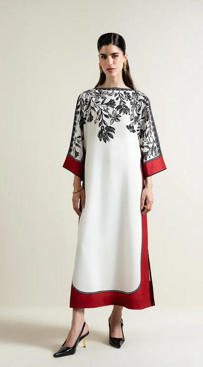 Lulusar Inspired 2 pcs Silk Kaftaan style Suit – One Size (Easily can Wear Large to XL)