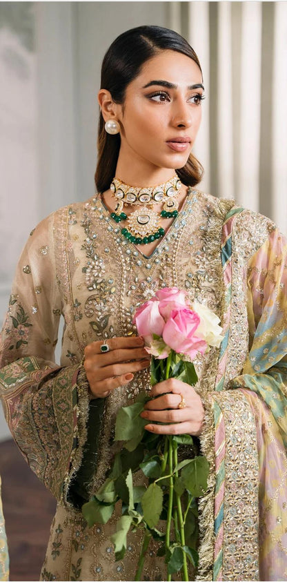 Baroque Chantelle by Simran’s – Heavy Embroidered Wedding Collection Net Fabric(Sizes S–XL)