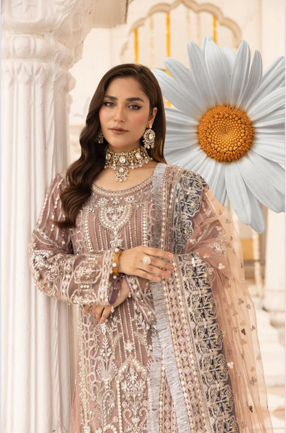 Imrozia By Simran's – Heavy Embroidered 3-Piece Wedding Collection | Net Fabric | Sizes S–XL