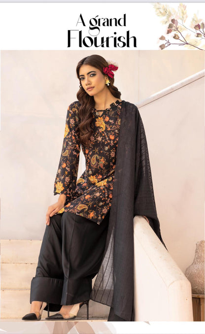 Mariyah by Simrans-3-pcs Lilen Prints Collection