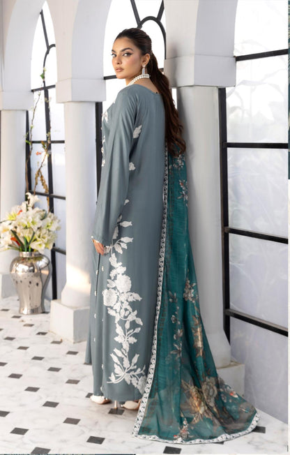 Olivia Linen by Simran’s – 3 Piece Soft Linen Suit | Winter Collection | Sizes S–XL