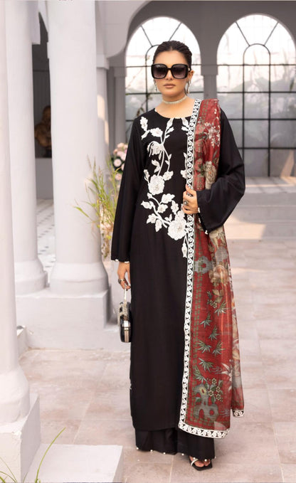 Olivia Linen by Simran’s – 3 Piece Soft Linen Suit | Winter Collection | Sizes S–XL