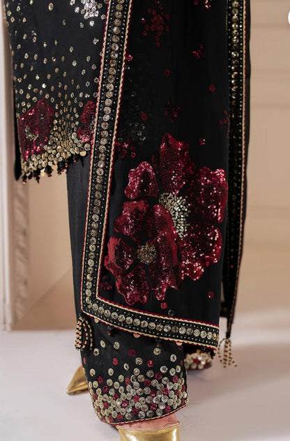 Jazmin Inspired Luxury Chiffon 3-Piece Suit with Heavy Embroidered Dupatta –Tailor Stitched