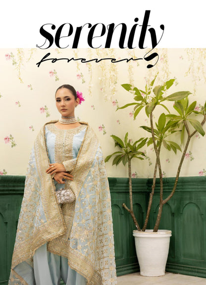 Haya by Simrans – Luxury Chiffon Wedding Collection 3 Piece Farrshi Shalwar Suit (Sizes S–XL)