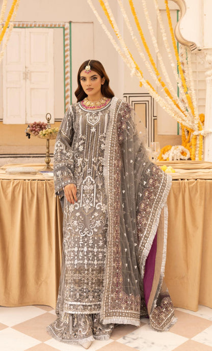 Imrozia By Simran's – Heavy Embroidered 3-Piece Wedding Collection | Net Fabric | Sizes S–XL
