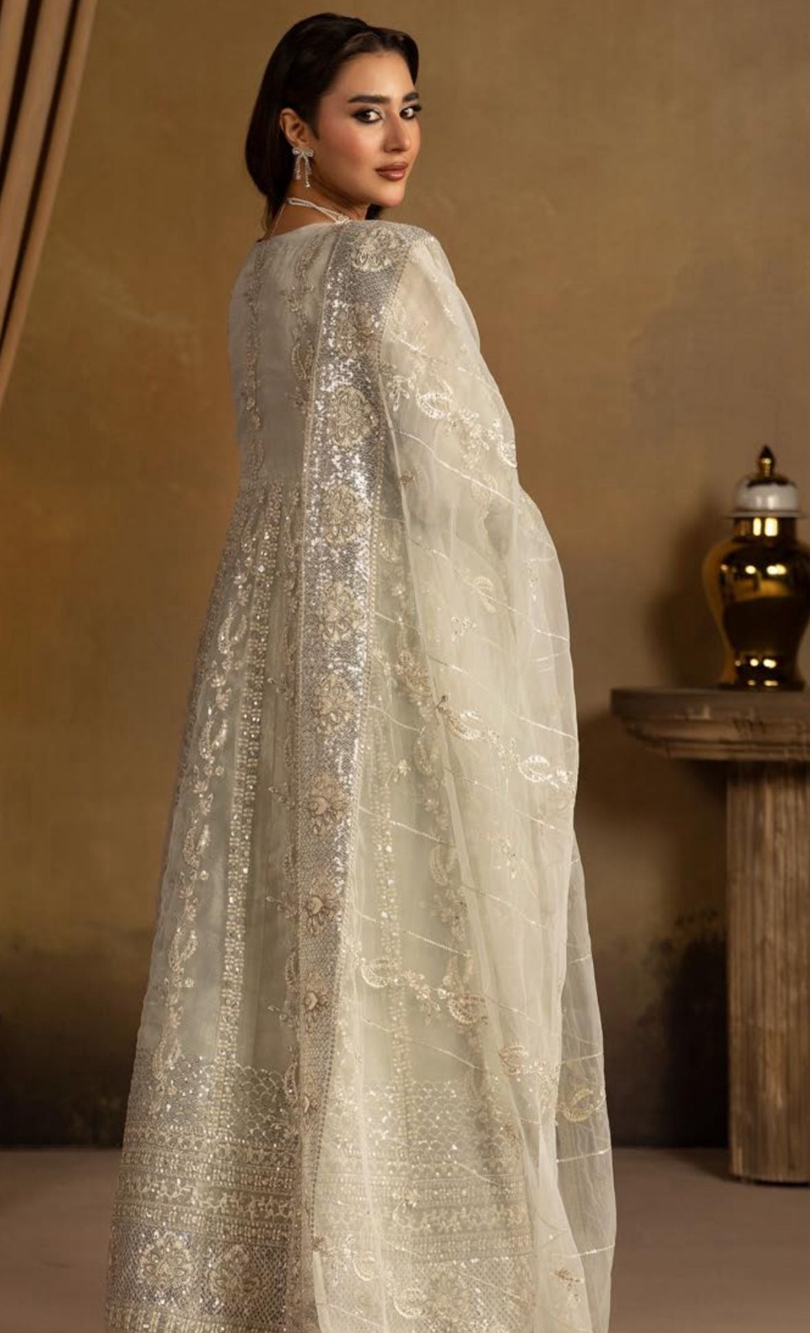 Luxury Heavy Embroidered Organza 3-Piece Maxi Dress – Wedding & Party Wear Collection