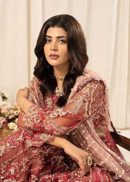 Heavy Embroided Net Fabric 3 Pcs Wedding Collection Maxi