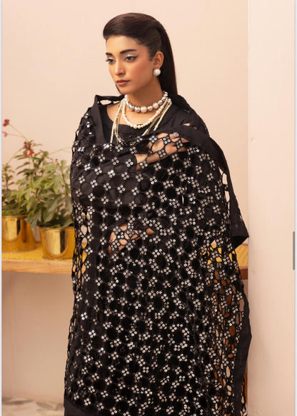 Premium Winter Dhunak 3-Piece Suit with Maria B Inspired Sheesh Dupatta – Luxury Winter Collection