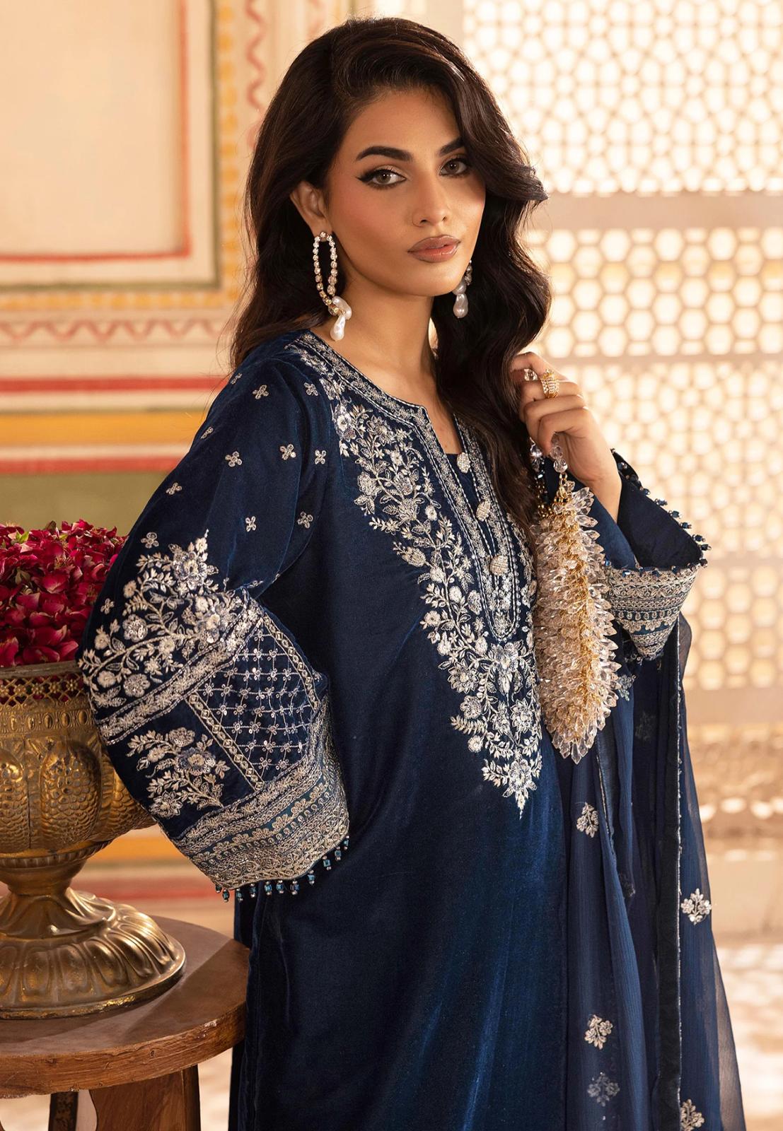 NEELAM- 3 pieces Embroidered Velvet Collection