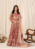 ZARKASH | 3 piece heavy Embroidered Net Maxi wedding Dress