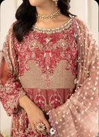 ZARKASH | 3 piece heavy Embroidered Net Maxi wedding Dress