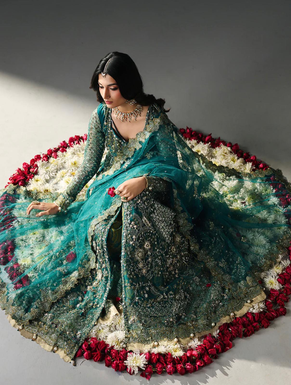 HIBA | 3 piece Luxury Embroidered Maxi wedding Dress