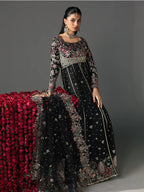 FIZZA | 3 piece Luxury Embroidered Silk maxi wedding dress