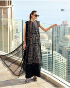 MARIA B LUXE LAWN 8B original - 3 piece stitched suit
