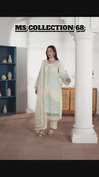 MARIA B LUXE LAWN 12A original- 3 piece stitched suit