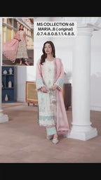 MARIA B LUXE LAWN 6A original- 3 piece stitched suit