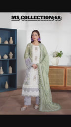 MARIA B LUXE LAWN 6B original- 3 piece stitched suit