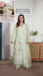 MARIA B LUXE LAWN 11A original - 3 piece stitched suit