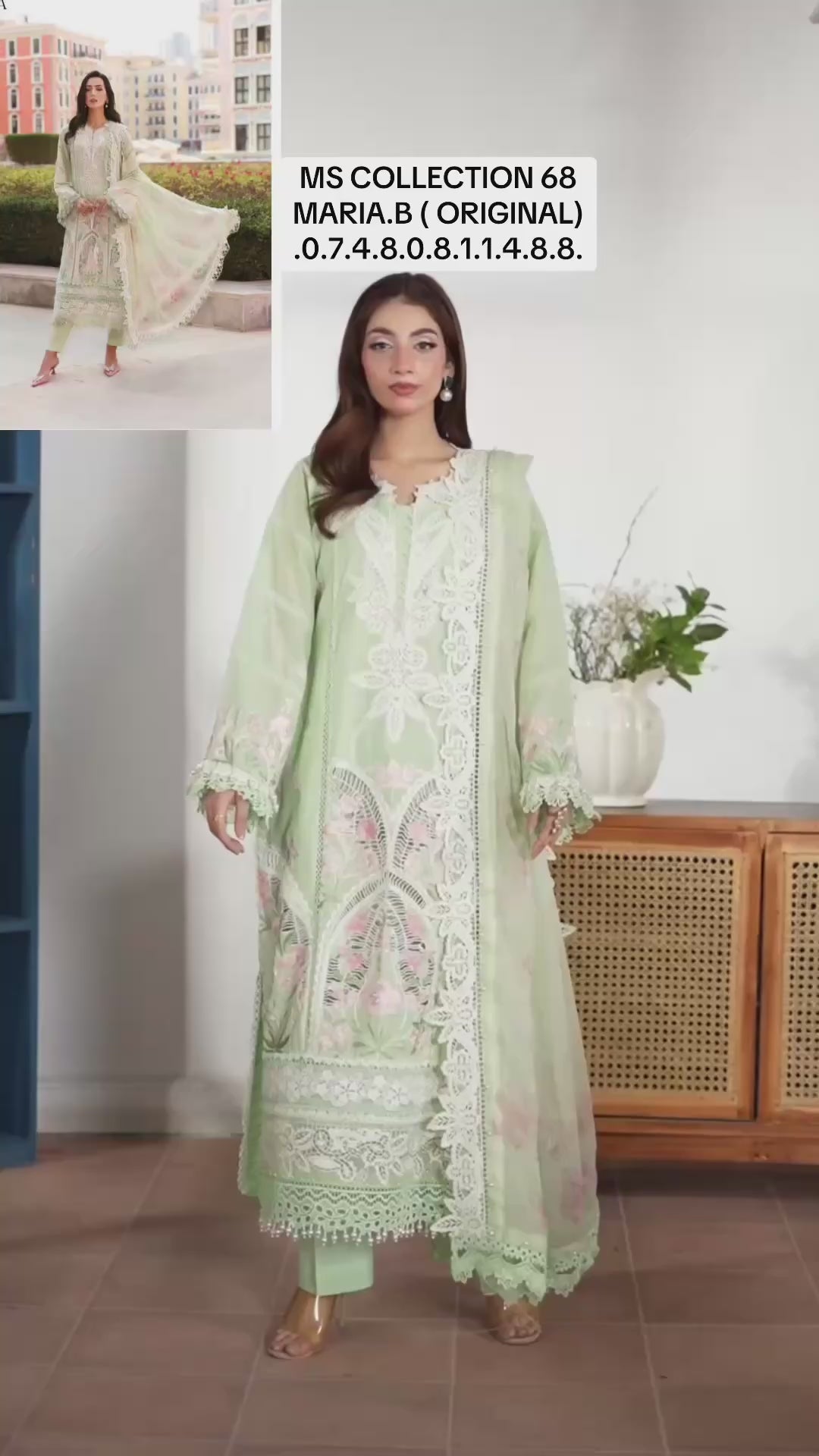 MARIA B LUXE LAWN 11A original - 3 piece stitched suit